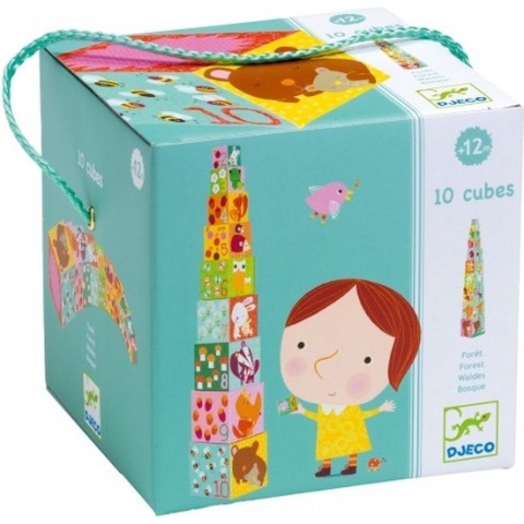 Djeco Stapeltoren | 10 Blokken met Dieren | Speelgoed