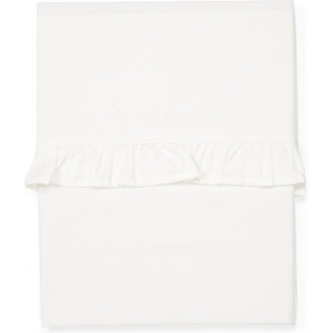 Koeka baby ledikantlaken Ruffle - wit - 110x140cm