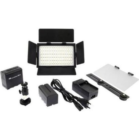 Falcon Eyes LED Lamp Set Dimbaar DV-96V-K2 incl. Accu