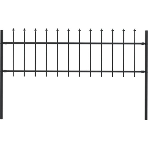 vidaXL-Tuinhek-met-speren-bovenkant-1,7x0,6-m-staal-zwart