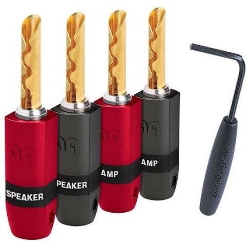 Audioquest SureGrip 300 Banana Goud - Banaanstekker (4 set)