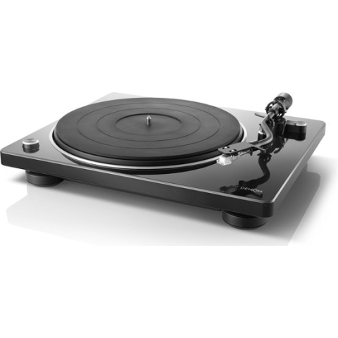 Denon - DP-400 - HiFI Platenspeler met Speed Auto Sensor, Riemaandrijving, MM-Element en Speed selector - Zwart