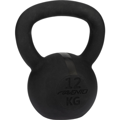 Avento Kettlebell - 12 kg - Gietijzer - Zwart