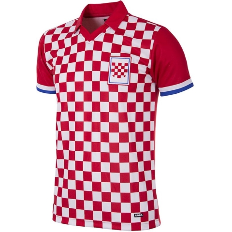 COPA - Kroatië 1990 Retro Voetbal Shirt - XL - Rood; Wit