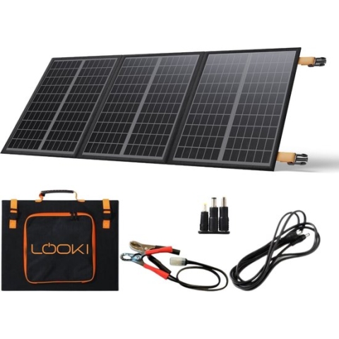 Looki Draagbaar Opvouwbaar Zonnepaneel - 150W - Zonnepanelen Compleet Pakket - Voor Camper en Camping