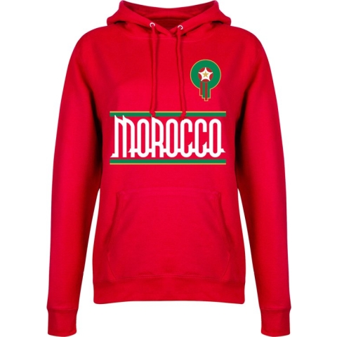 Marokko Dames Team Hoodie - Rood - XL