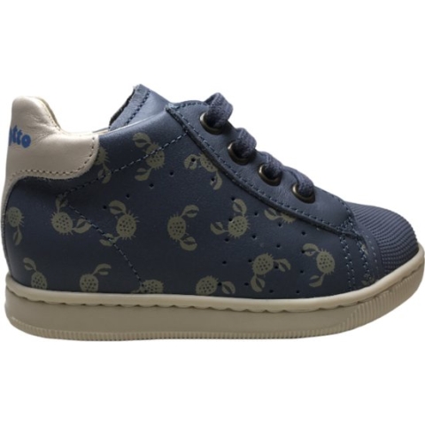 Falcotto veter rubberen neus krab lederen sneakers Moon blauw Mt 23