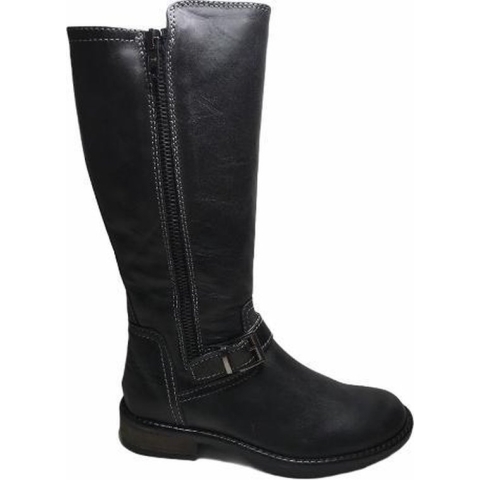 Kickers sierrits lange lederen laarzen Wisal zwart mt 30