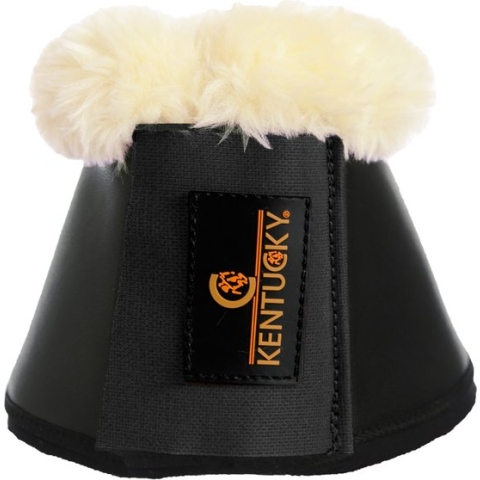 Kentucky Sheepskin Leather Overreach Boots Naturel - Zwart - Maat M