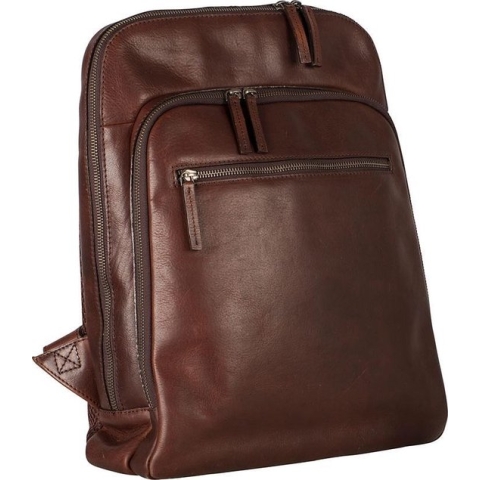 Leonhard Heyden Roma business rugzak 13 inch - Bruin