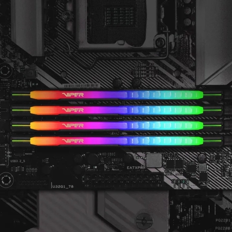 Patriot Memory Viper Steel RGB PVSR432G320C6K, 32 GB, 2 x 16 GB, DDR4, 3200 MHz, 288-pin DIMM