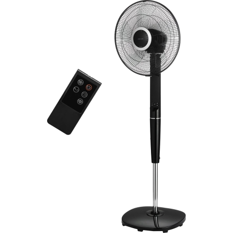 Nordic Home FT-528 Vloerventilator met afstandsbediening - Zwart