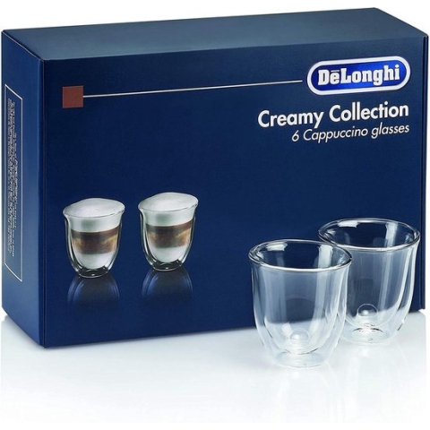 DeLonghi Kopjes Creamy collection Set van 6 cappuccino glazen 5513296661