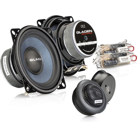 Gladen Audio Alpha 100-G2 - Autospeaker - 10cm composet - 2 weg luidsprekers - 100mm - 95 Watt
