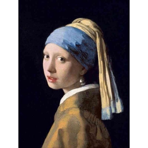 Diamond painting - Meisje met de parel van Johannes Vermeer - Oude meesters - Geproduceerd in Nederland - 40 x 60 cm - canvas materiaal - vierkante steentjes - Binnen 2-3 werkdagen in huis