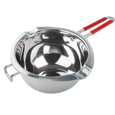 Roestvrijstalen universele smeltpan, 1200 ml, dubbele boiler, kom voor het smelten van chocolade, boter, met handvat, keukengereedschap, koken, metalen kaarsen maken