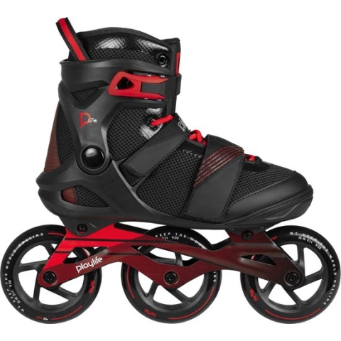 Playlife GT 110 Inlineskates - Maat 37 - Unisex - zwart/rood