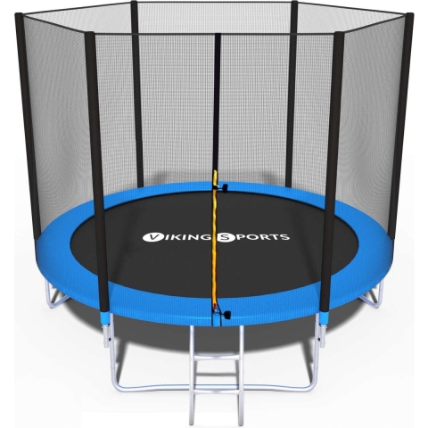 Trampoline - blauw - 252 cm - met net en ladder - tot 80 KG