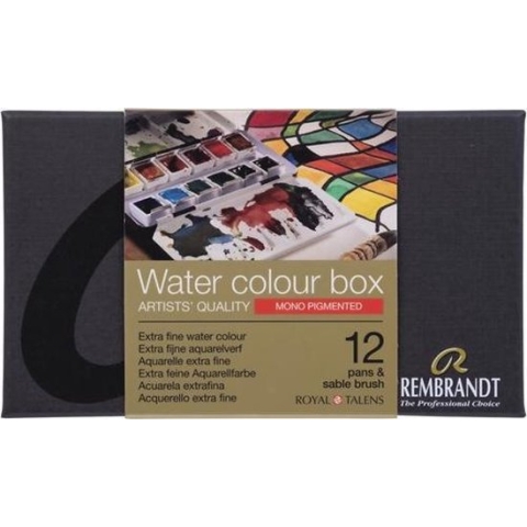 Rembrandt watercolor box 12 - mono pigmented