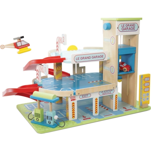 Le Toy Van Speelset Auto's Parkeergarage - Hout