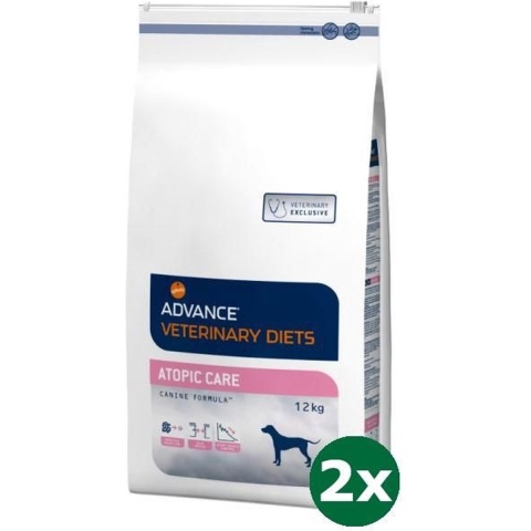 2x12 kg Advance veterinary diet dog gevoelige huid medium / maxi hondenvoer
