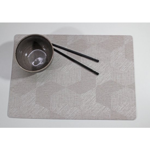 Hoogwaardige Stijlvolle Placemat - Jacquard Geweven anti-slip onderlaag - Soepel - Duurzaam - Set van 12 - 33 cm x 45 cm - Selmes creme