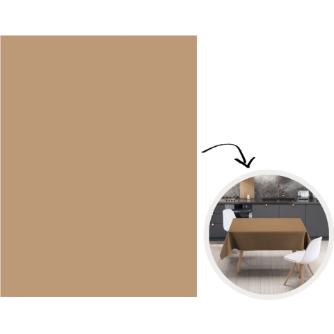 Tafelkleed - Tafellaken - 150x200 cm - Bruin - Effen print - Binnen en Buiten