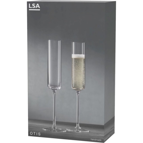 L.S.A. - Otis Champagneglas 150 ml Set van 2 Stuks - Glas - Transparant