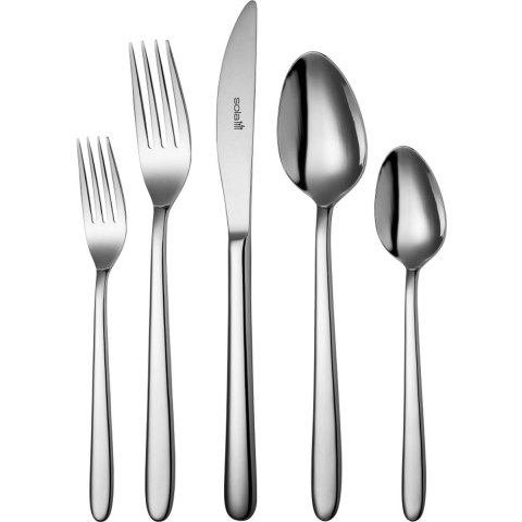 Sola Privilege Bestekset 8 Persoons - 70 Delig RVS Bestek Set - Zilverwit Edelstaal 18/10 - Vaatwasserbestendig - Zilver
