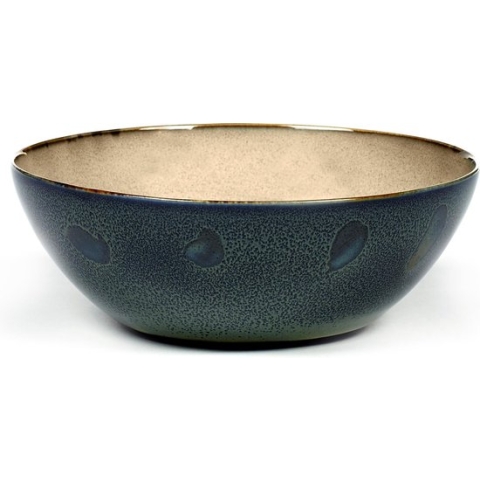 Serax Terres de Rêves Kom XL - Ø18,4 x H7,1 - Misty Grey / Dark Blue - 2 stuks