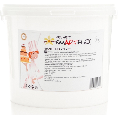 Smartflex Fondant - Rolfondant - Wit Velvet Vanille - 7kg