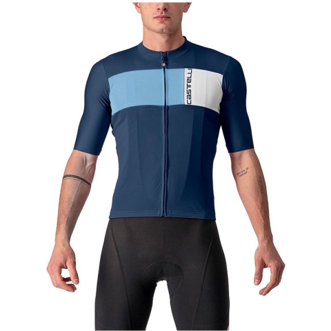 Castelli Prologo 7 Jersey Met Korte Mouwen Blauw L Man