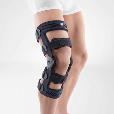 Bauerfeind SecuTec Genu Rigide Kniebrace - 6 - Links - Blauw