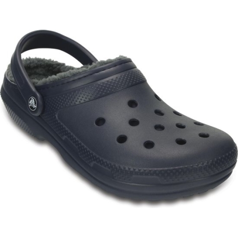 Crocs - Classic Lined Clog - Instap Sandaal - 38 - 39 - Blauw