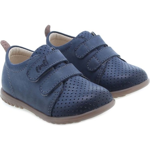 Emel Kinderschoentjes met Klittenband - Babyschoentjes Leder - Velcro - Blauw - Maat 22