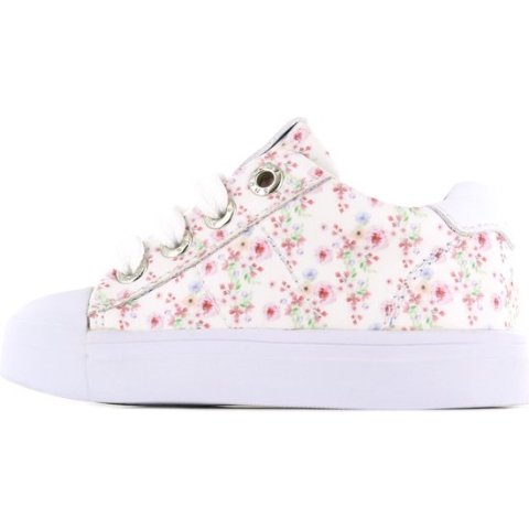 Sneakers | Meisjes | White flower | Leer | Shoesme | Maat 24
