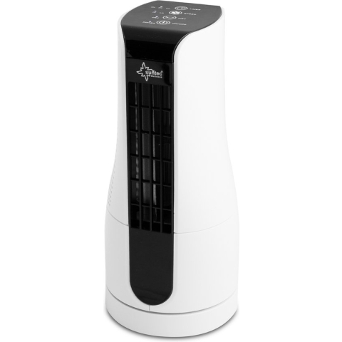 SUNTEC CoolBreeze Sensation Desk+ Tafelventilator – Timer – Stil - 16 Watt - 2 Standen - Draagbaar - Ventilator Blower Windmachine Wit - Voor Bureau, Slaapkamer, Kantoor, Woning, Bureautafel