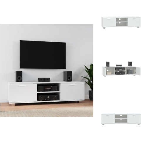 vidaXL TV-meubel - Wit - 140 x 40.5 x 35 cm - Duurzaam hout - Kast