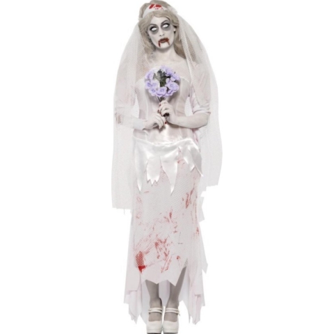 "Getrouwde Zombie Halloween kostuum voor dames - Verkleedkleding - Medium"