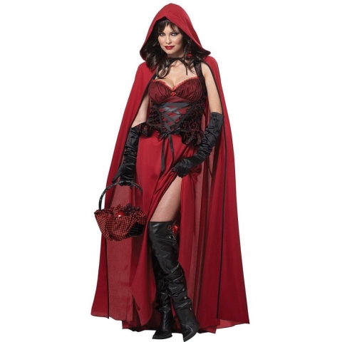 CALIFORNIA COSTUMES - Sexy donker Roodkapje kostuum voor vrouwen - S (38/40)