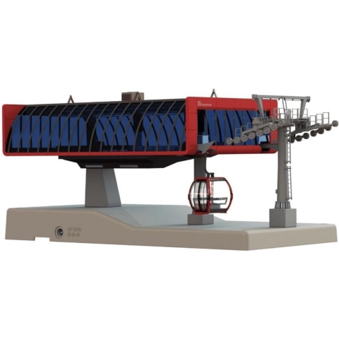 1:87 Jaegerndorfer 82496 Kabelbaan D-line Rood/Zwart 6 Omega V +1 Stu. H0 Miniatuur Model
