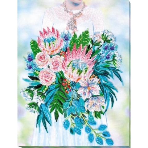 Borduurpakket met kralen/parels - SPECIAL DAY - EEN BIJZONDERE DAG - ABRIS ART