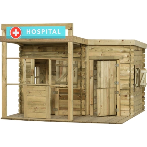 Houten speelhuis SwingKing Leon - 200 x 210 x 165cm