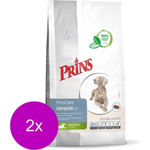 Prins Procare Senior Fit - Hondenvoer - 2 x 3 kg Graanvrij