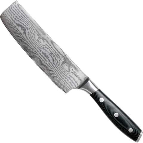 Eden Classic Damast Nakiri 16,5 cm Keukenmes EQ2030-116 Japans Keukenmes voor Groenten, Damaststaal