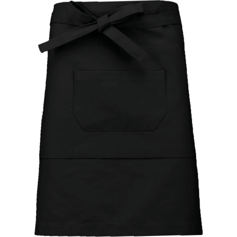Awesome-Gifts - Professionele Horeca Sloof - K899 Bistro schort - Heupschort - Serveerschort - unisex - halflang - 90 x 50 cm - per 10 stuks - onbedrukt - Zwart