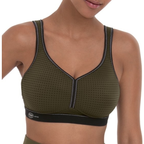 Anita - Performance Sport bh zonder beugel - Dark Olive/Black - 85G
