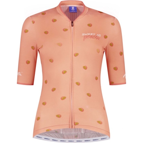 Rogelli Fruity Fietsshirt - Korte Mouwen - Dames - Koraal - Maat M