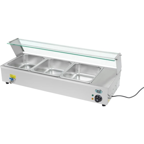 Royal Catering Bain-marie - 3 x GN 1/2 - aftapkraan