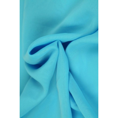 Chiffon stof - Aqua blauw - 15 meter